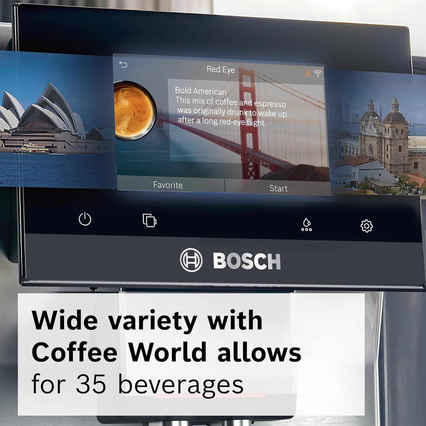 Bosch 800 Series Fully Automatic Espresso and Coffee Machine – 35 Drinks, Cold Brew, Double Cup, Milk Hose, Ceramic Grinder, Smart Features, in Black TPU60309