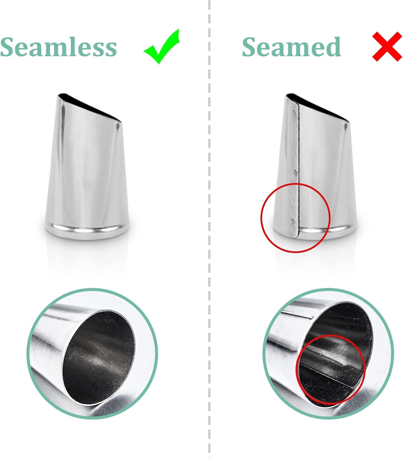 7 Pieces Rose Flower Piping Tips Set, Cake Decorating Tips Icing Piping Nozzles Set Cupcake Decorating Kit