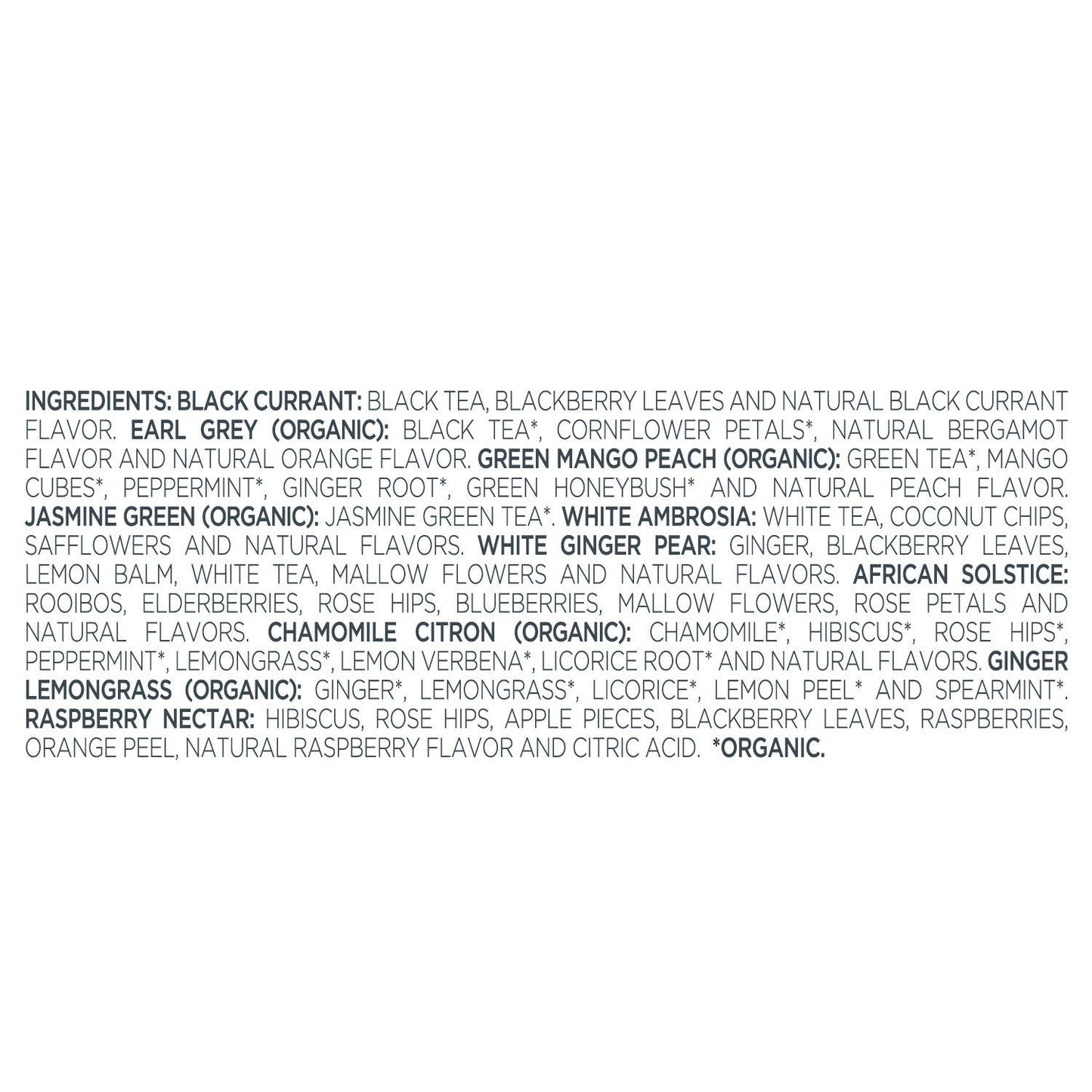 Tea Forte Tea Tasting Assortment Premium Petite Presentation Box Gift Set Sampler, 10 Count, 1 of Each Variety Individually Wrapped Handcrafted Pyramid Infuser Bags