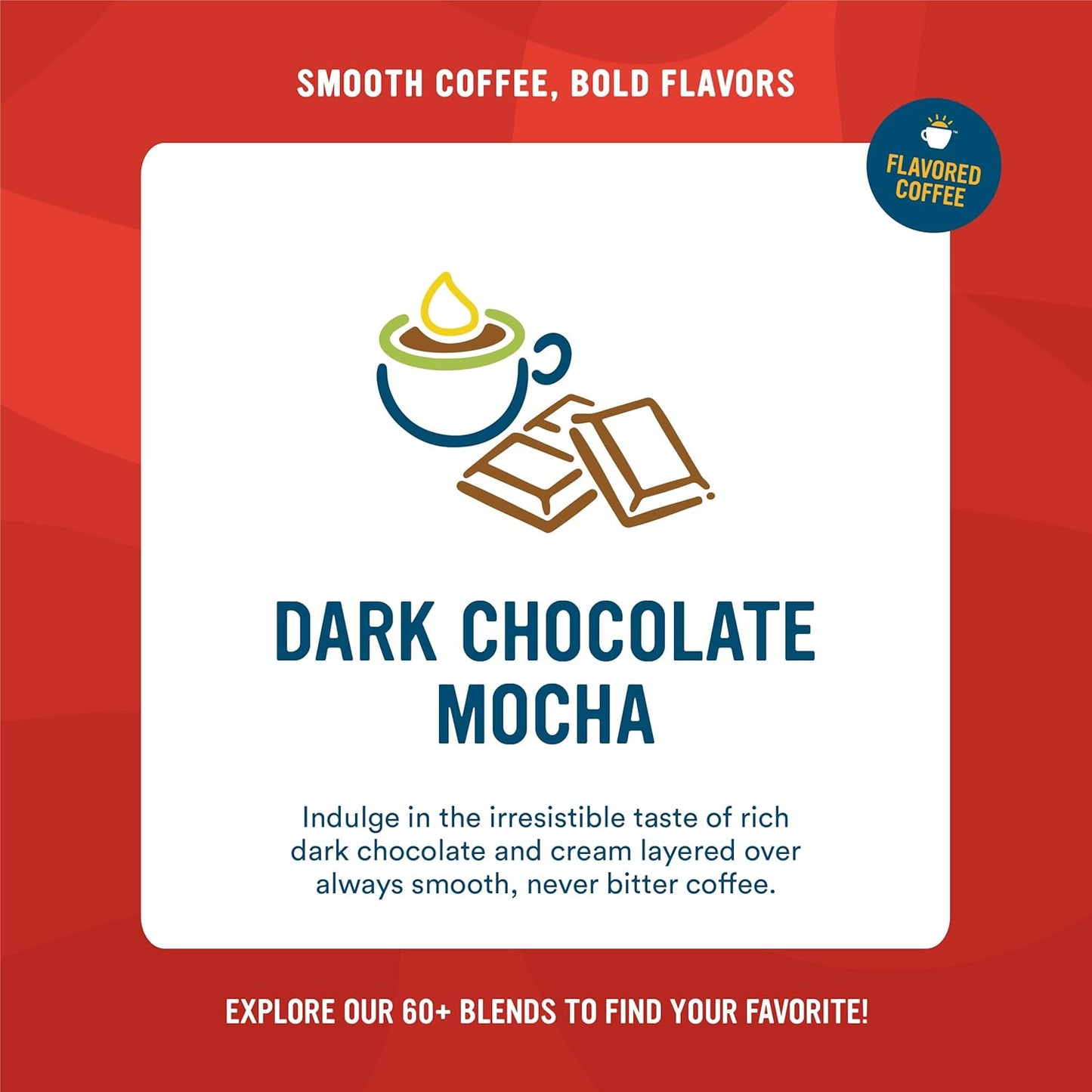 Cameron's Coffee Dark Chocolate Mocha Flavored Single-Serve Pods, Light Roast, 100% Arabica, 12-Count (Pack of 6)