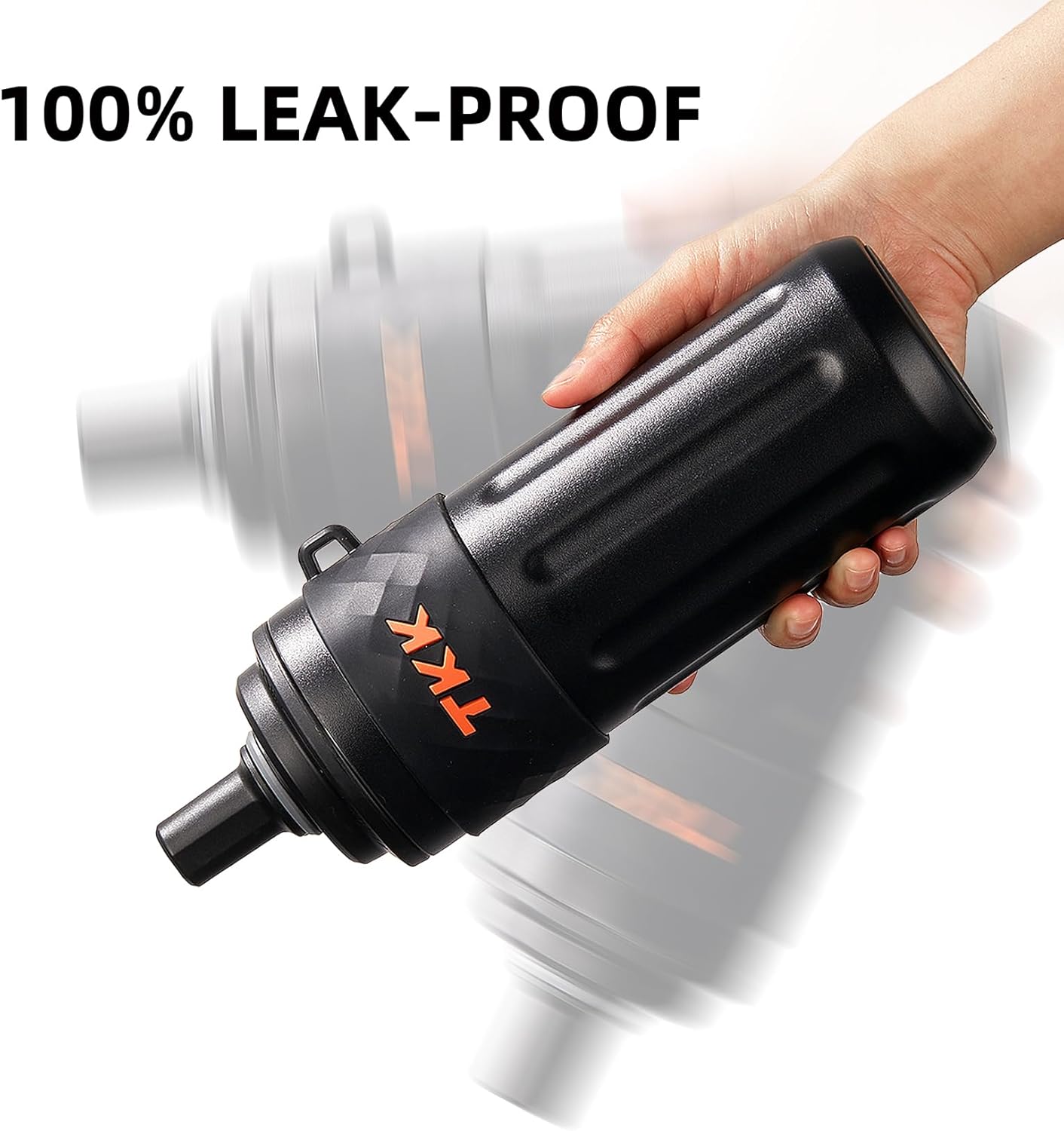 TKK 17 OZ Travel Tumbler Ceramic Lining with Straw Lid, Stainless Steel Vacuum Insulated Double Wall Coffee Tumbler, Leak Proof Iced Water Bottle with Carry Strap for Hot & Cold Drinks, Black