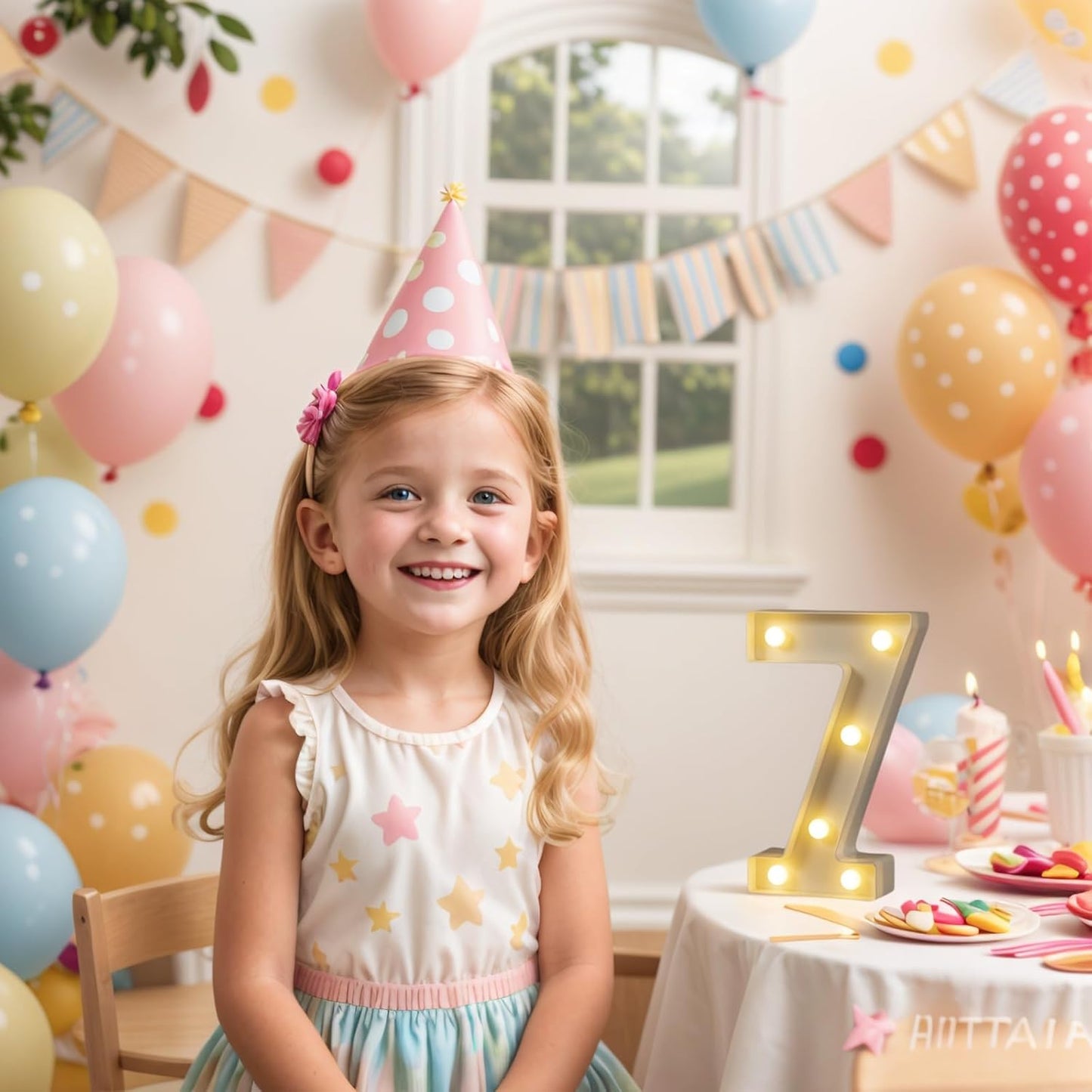 Foaky Decorative Led Marquee Light Up Number, Marquee Light Up Number Sign for Night Light Wedding Birthday Party Christmas Home Bar Decoration Number(7)