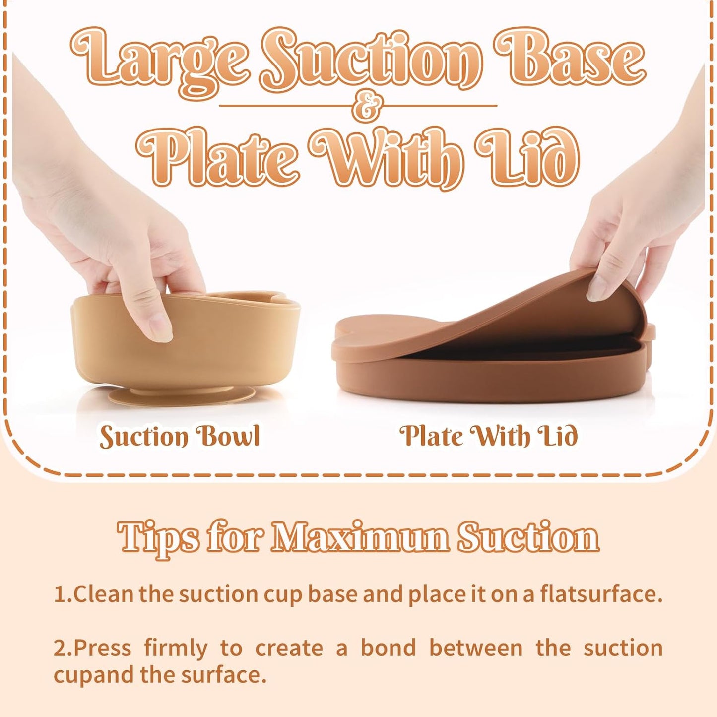 Silicone Baby Feeding Set 7 Pcs, Baby Led Weaning Supplies, Baby Feeding EatincSupplies Set BPA Free, Baby Essentialsfor Newborn Gift Bear