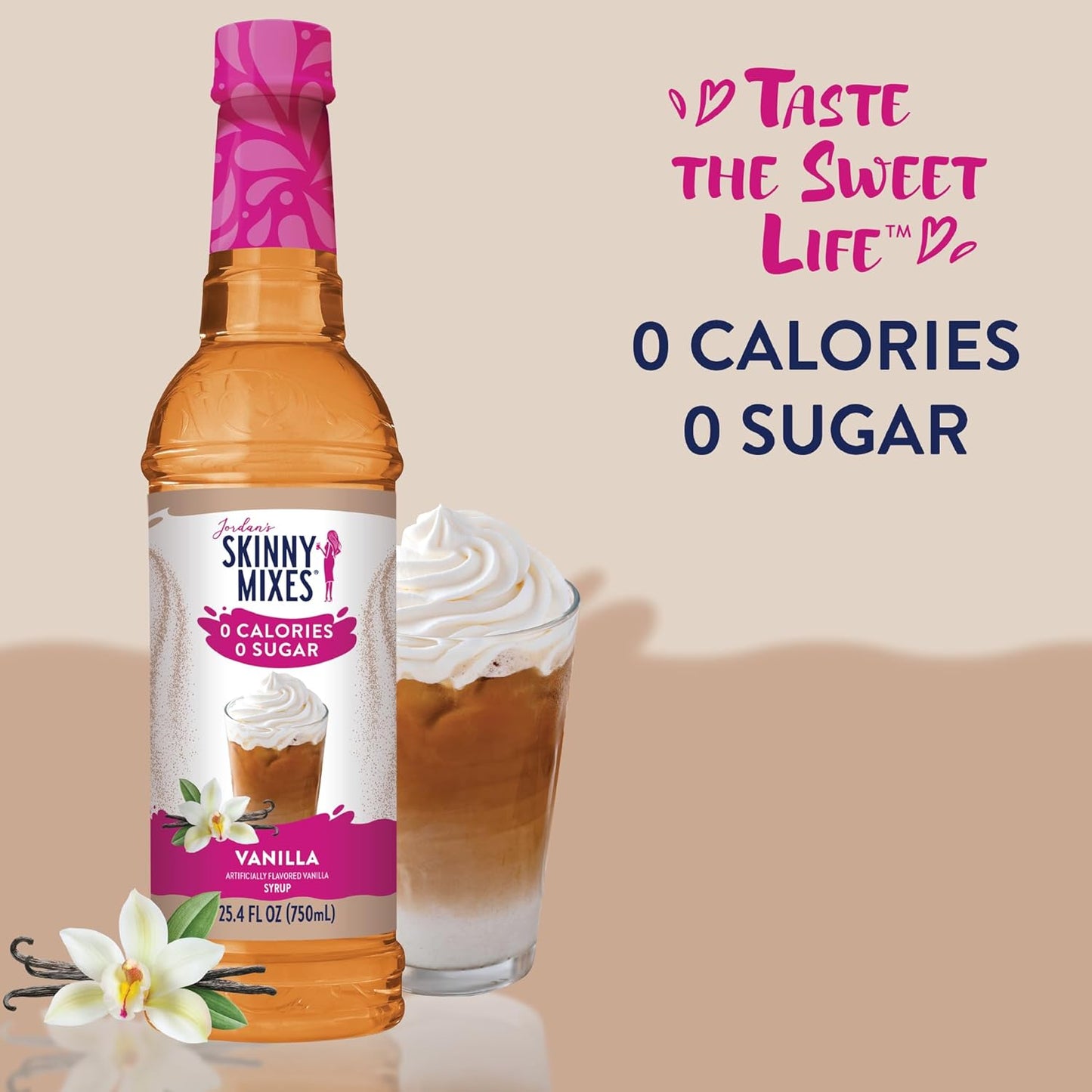Jordan's Skinny Syrup Sugar-Free, Vanilla, 25.4 Ounce
