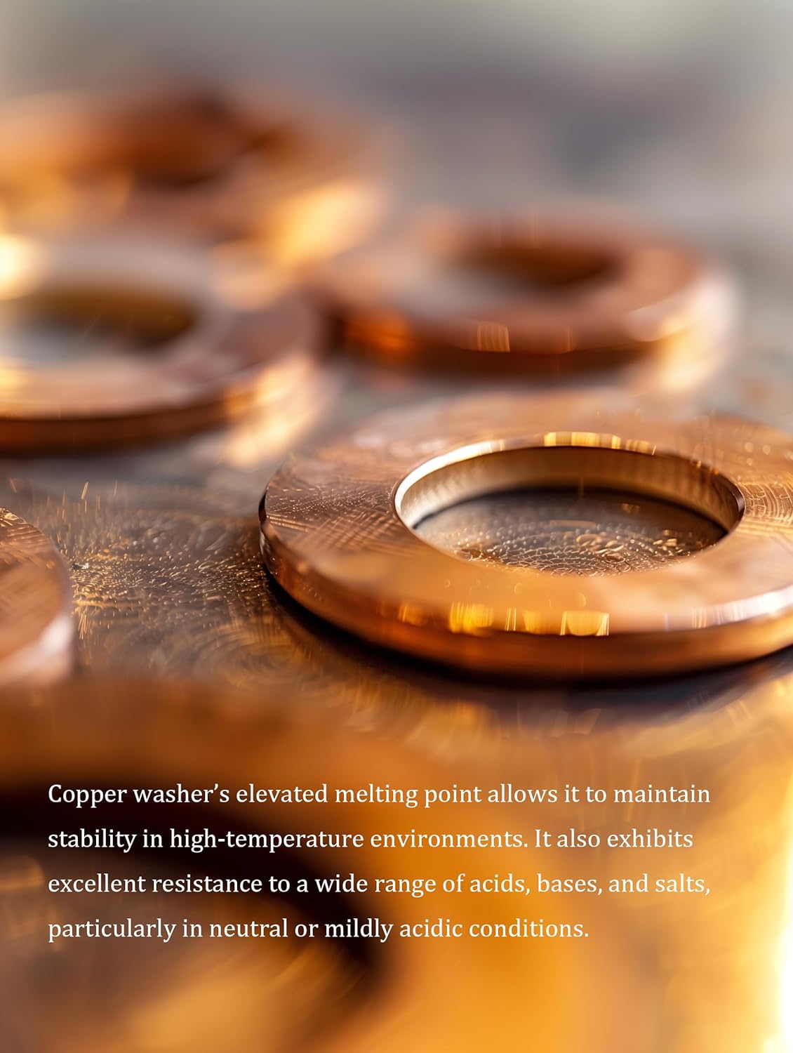 M16 Flat Washer Copper Sealing Ring, 16mm ID 22mm OD 1.5mm Thickness Metric Sealing Gasket, 30 Pieces