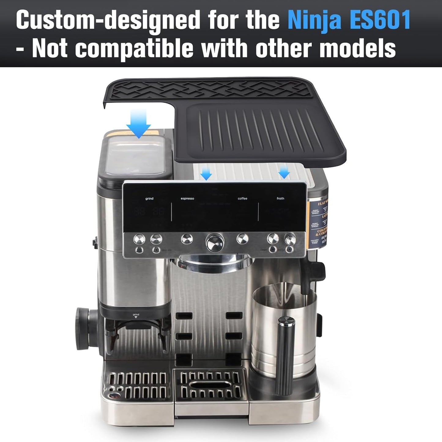 Espresso Coffee Machine Top Mat for Ninja Luxe Cafe ES601, Protect the top from scratches, Anti-Slip, Waterproof, Heat-Resistant - Food Grade Silicone Coffee Top Mat for Ninja Luxe Cafe Accessories