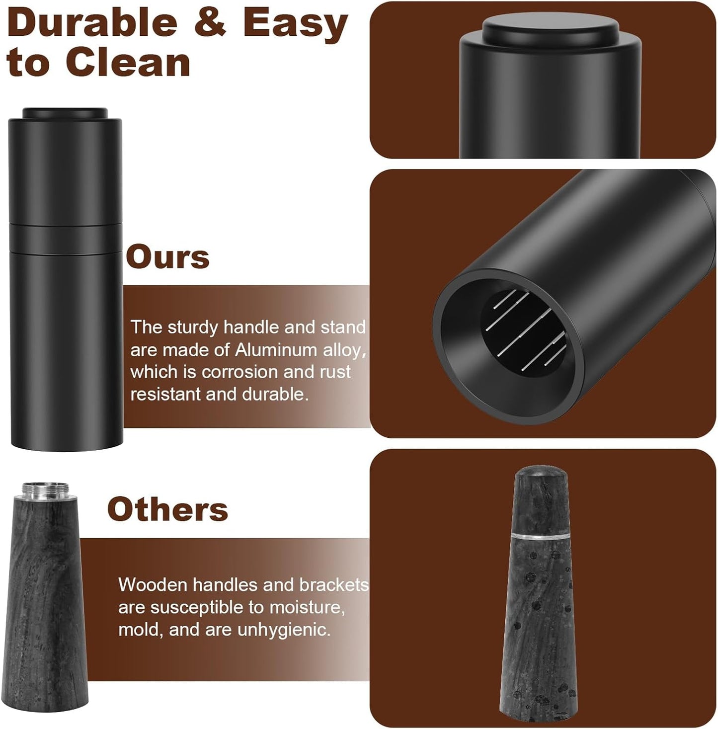 WDT Espresso Distribution Tools Espresso Stirrer Tool WDT Coffee Distributor for Barista Espresso Machine Accessories 9*0.35mm Espresso Grounds Stirrer with Extra 9 Replaceable Needles,Black