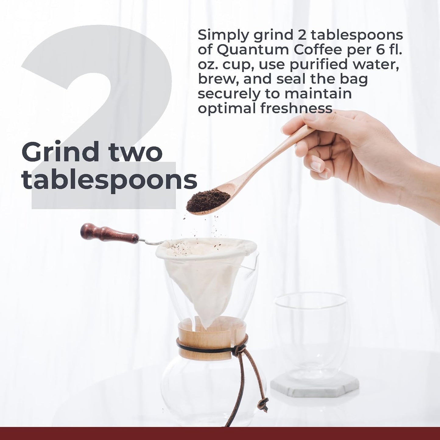 Quantum Organic Whole Roasted Coffee Beans - Medium Roast, From Guji Region of Ethiopia, Crafted for Optimal Health Benefits, Sweet & Fruity, Well-Balanced, Gluten Free, Sustainable, Non-GMO - 1 Pound