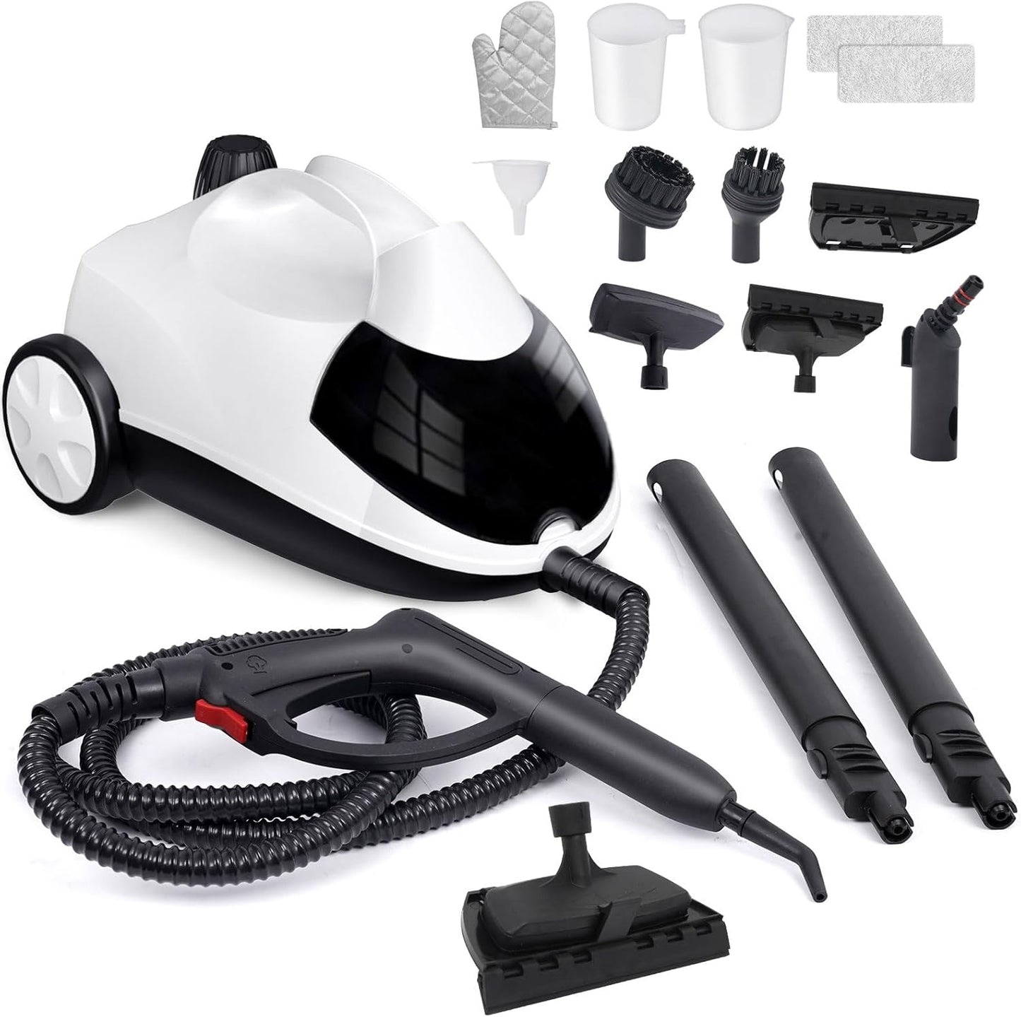 Steam Cleaner Sweepcent 1.5L Steamer for Cleaning Fast Heating 6-in-1 Multi-Surface with 8 Accessories UL499 Certified portable High Pressure Steam Cleaner for Home, Car, Floors, Sofas, Tiles, Grout
