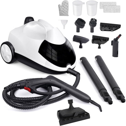 Steam Cleaner Sweepcent 1.5L Steamer for Cleaning Fast Heating 6-in-1 Multi-Surface with 8 Accessories UL499 Certified portable High Pressure Steam Cleaner for Home, Car, Floors, Sofas, Tiles, Grout