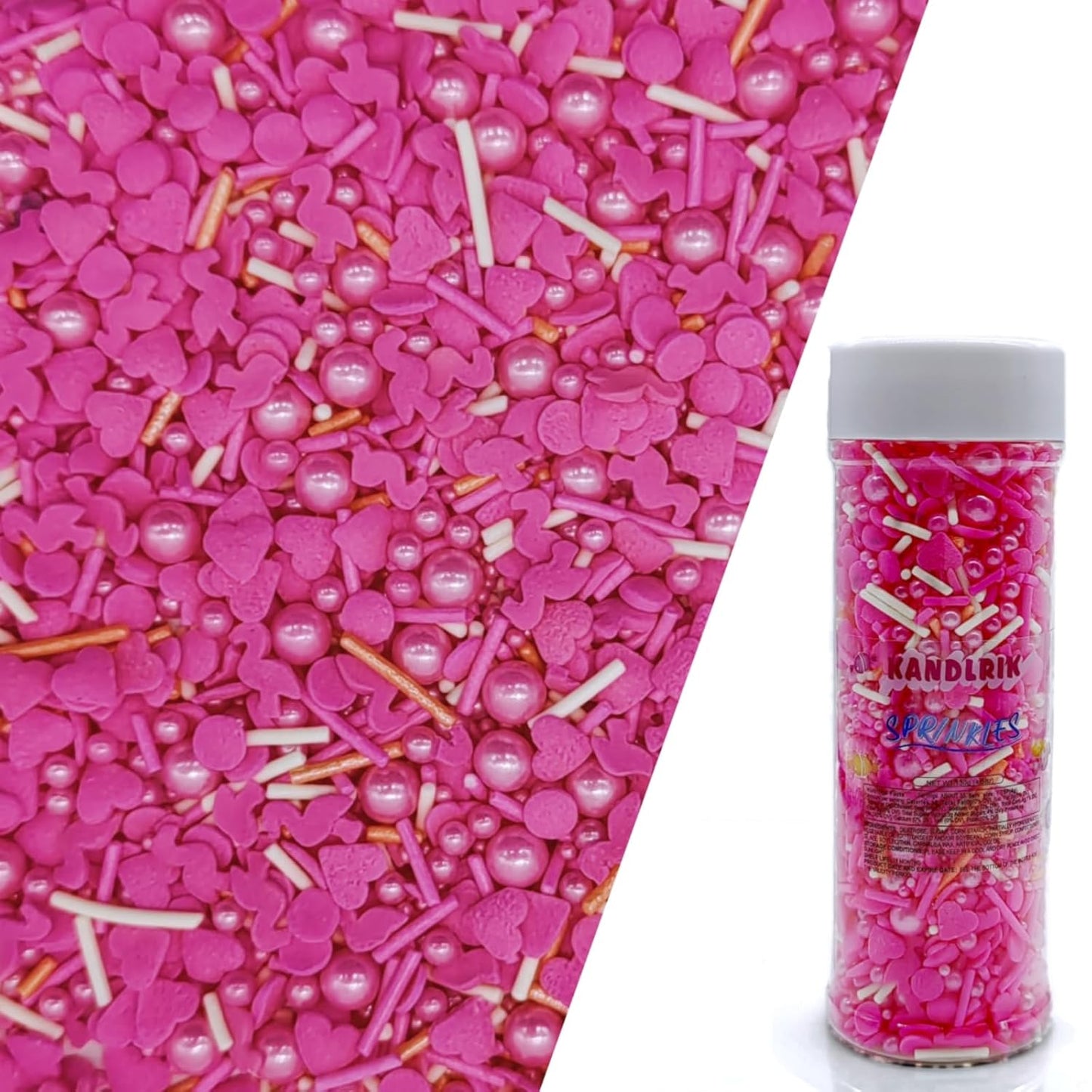 Sprinkles Red & Pink Series Cake Decorations Topper Edible Themed Sprinkles For Cake Decorations, Baking, Ice Cream, Cookies, Cupcake Topper 4.58OZ