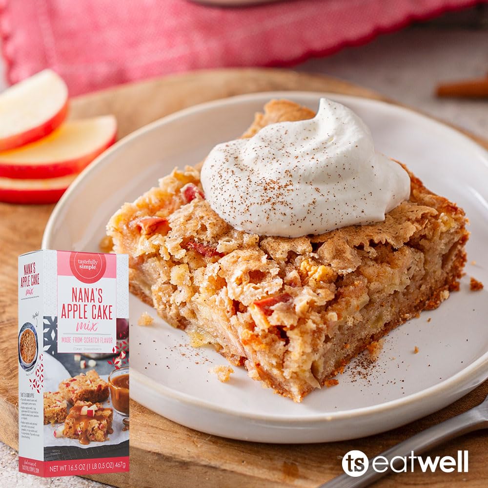Tastefully Simple Nana's Apple Cake Mix, 16.5 Ounce (Pack of 2)