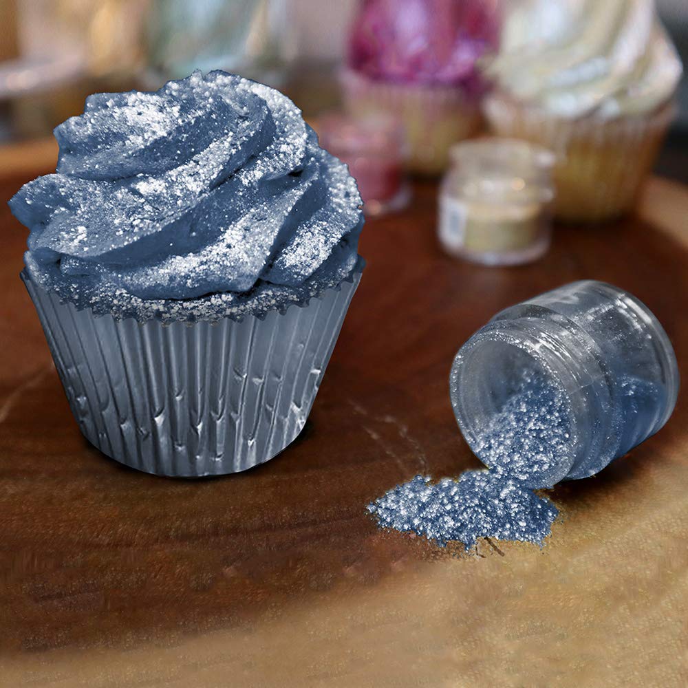 BAKELL Navy Blue Edible Glitter, 45 Grams | TINKER DUST Edible Glitter | KOSHER Certified | 100% Edible Glitter | Cakes, Cupcakes, Cake Pops, Drinks, Dessert Vegan Glitter & Dusts (45g Shaker, Navy Blue)