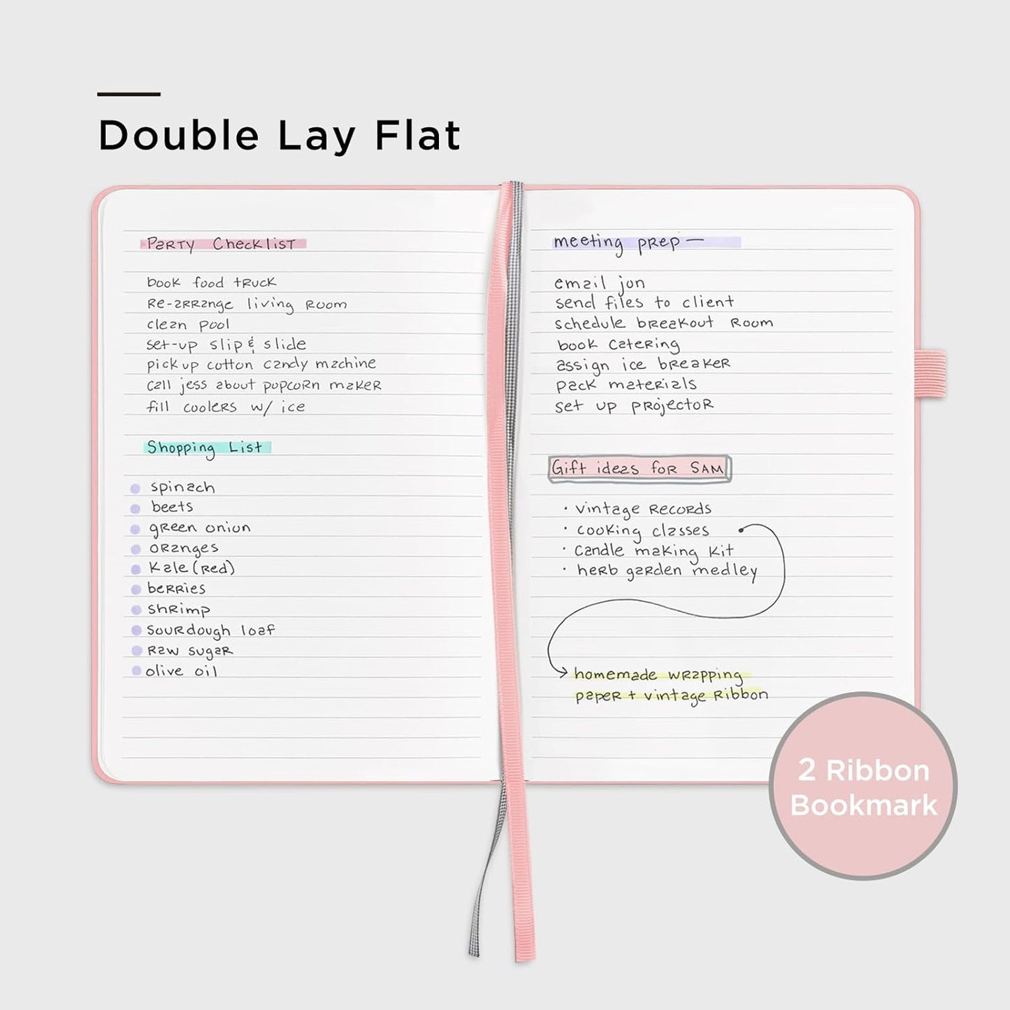 &And Per Se Lined Journal Notebook for Women&Men with Pattern, 160 Pages 100GSM Thick Paper, A5 Hardcover Journals for Writing(Blush)