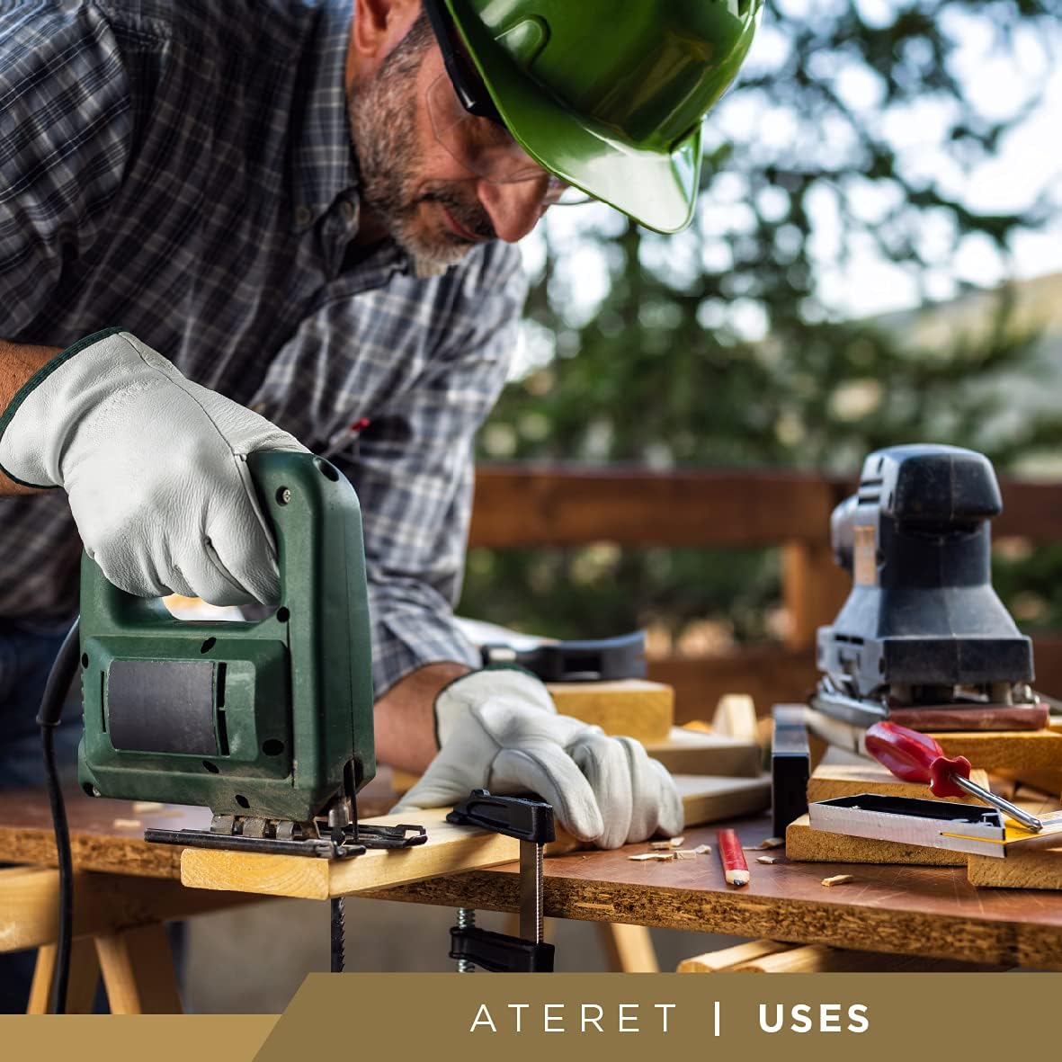 ATERET 120 Pairs 2X-Large Heavy Duty Durable Cowhide Leather Work Gloves I Driver Gloves for Truck Driving, Warehouse, Gardening, Farming