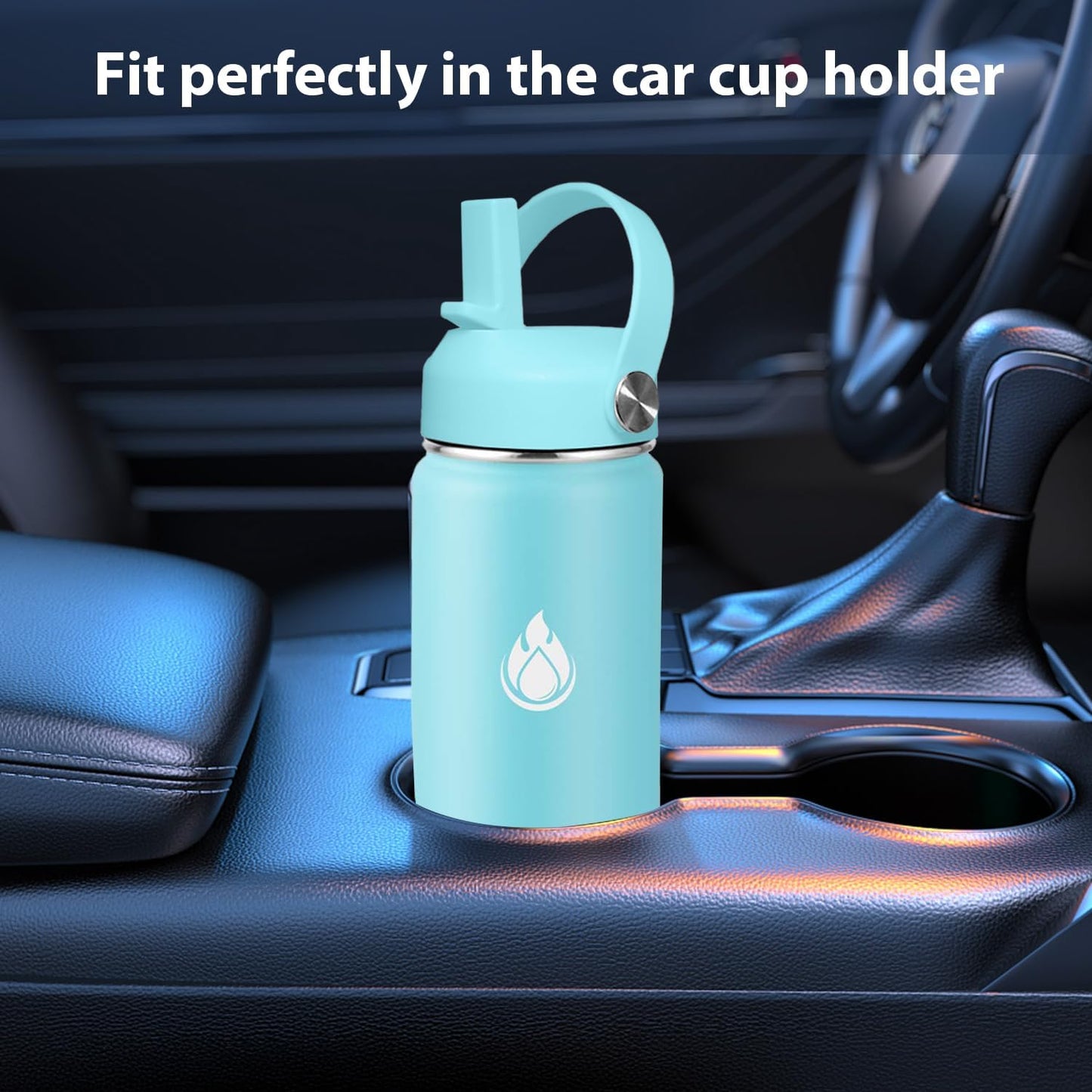 SENDESTAR Water Bottle Insulated Water Bottle 24 oz with Straw Lid Spout Lid Auto Flip Straw Top Cap for men and women