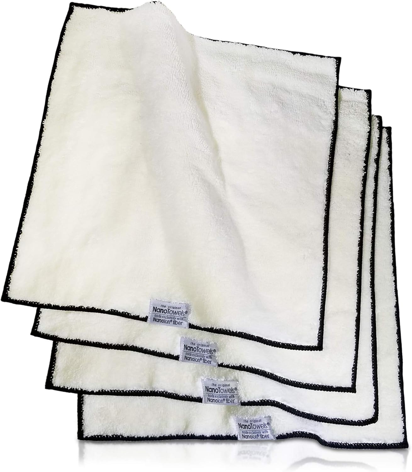 The Amazing Eco Cloth That Cleans Virtually Any Surface with Only Water. No More Paper Towels Or Toxic Chemicals. 4-Pack (14x14, Vanilla)