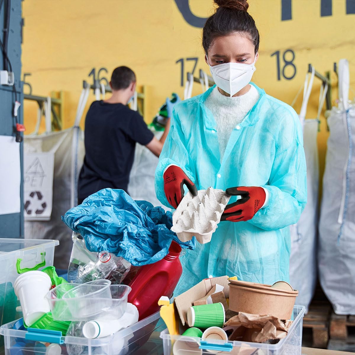 KAYGO Safety Work Gloves PU Coated for women, 12 Pairs Seamless Knit Glove with Polyurethane Coated Smooth Grip on Palm and Fingers, Ideal for General Duty Work, KG11P (Small, Red)