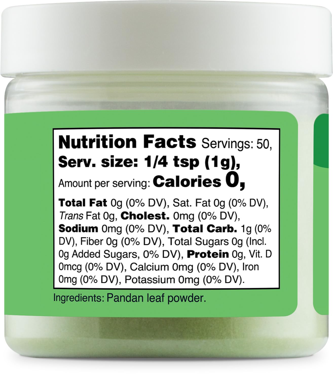 Nutricost Green Plant Based Food Coloring From Pandan Leaf Powder (50 Servings) - Nutricolor Color Alternative For Food & Beverages