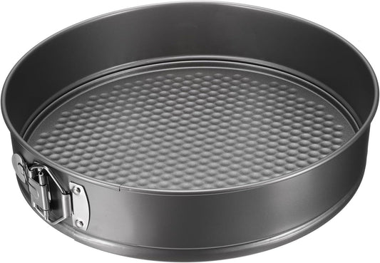 uxcell 11 Inch Springform Pan Nonstick Cake Pan with Removable Bottom Round Leakproof Cake Baking Pans Molds for Baking, Cheese Cakes, Pizza, Biscuits, Black（1pcs