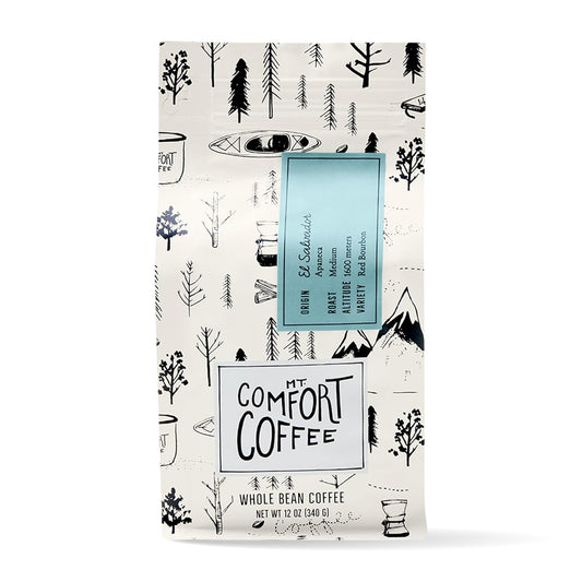 Mt. Comfort Coffee El Salvador Medium Roast, 12 Ounce - Locally Sourced From Local, International Coffee Farms - Roasted Whole Beans.