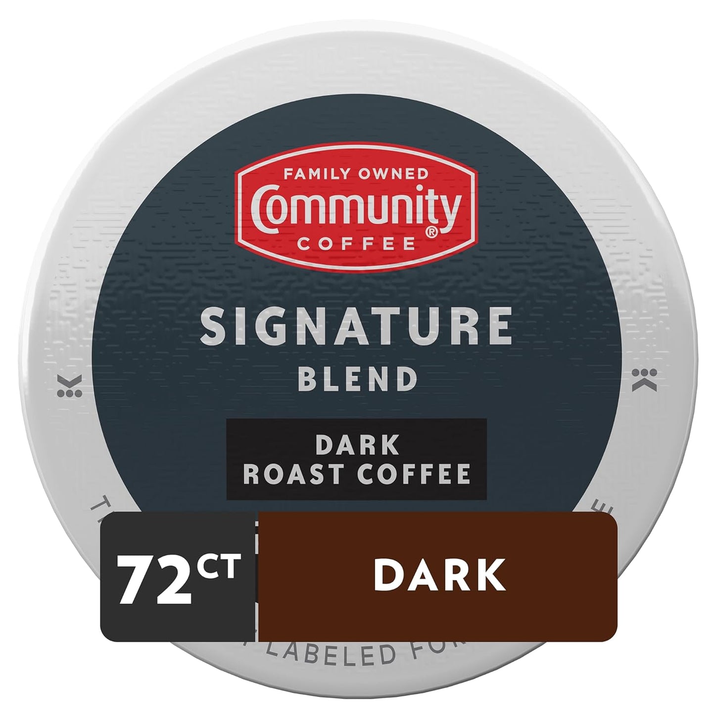 Community Coffee Signature Blend 72 Count Coffee Pods, Dark Roast, Compatible with Keurig 2.0 K-Cup Brewers, Box of 72 Pods (Pack of 1)
