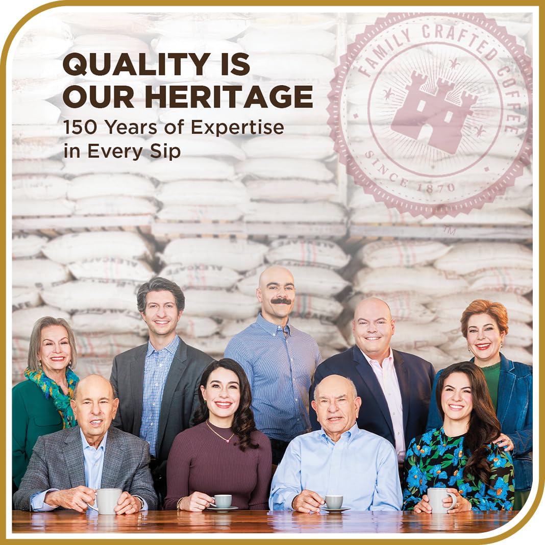 Don Francisco's Double French Dark Roast Coffee - 72 K-Cup Compatible Single-Serve Pods - Bold, Smoky Flavor - 100% Arabica - Recyclable - Rich Aroma, Full-Bodied Taste - Compatible with Keurig Brewers