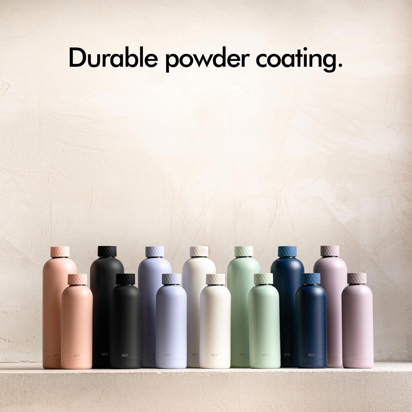 KIVY Insulated Water Bottle 32oz [LEAK PROOF] - Insulated Stainless Steel Water Bottle - Stainless Steel Drinking Water Bottle - Thermo Flask Drinking Bottle - BPA Free Water Bottle