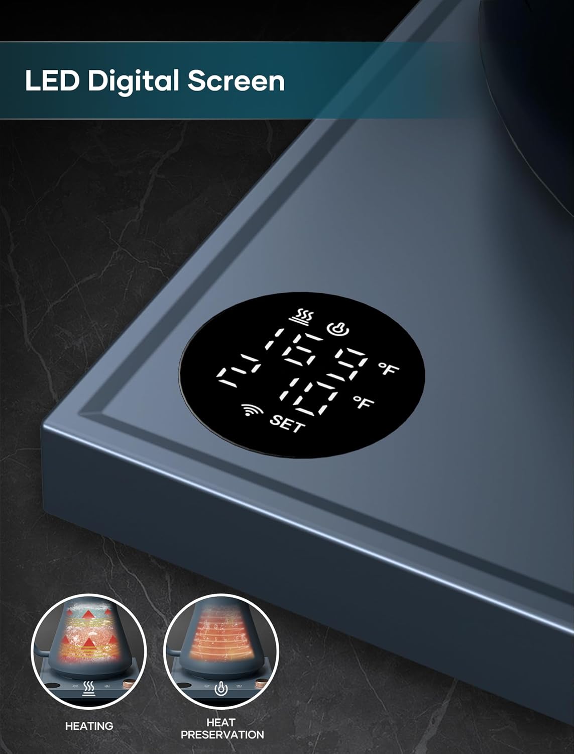 Electric Kettles, Gooseneck Electric Kettle, ±1℉ Temperature Control, Stainless Steel Inner, Quick Heating, for Pour Over Coffee, Brew Tea, Boil Hot Water, 0.9L Navy Blue