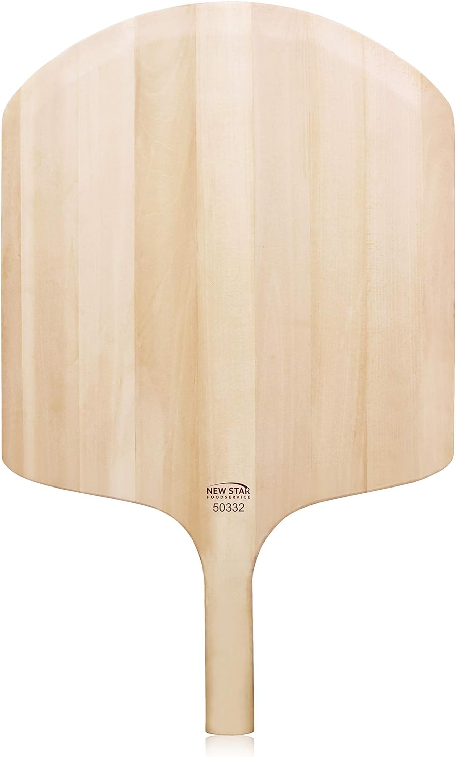 New Star Foodservice 50332 Restaurant-Grade Wooden Pizza Peel, 18" L x 16" W Plate, with 8" L Wooden Handle, 26" Overall Length