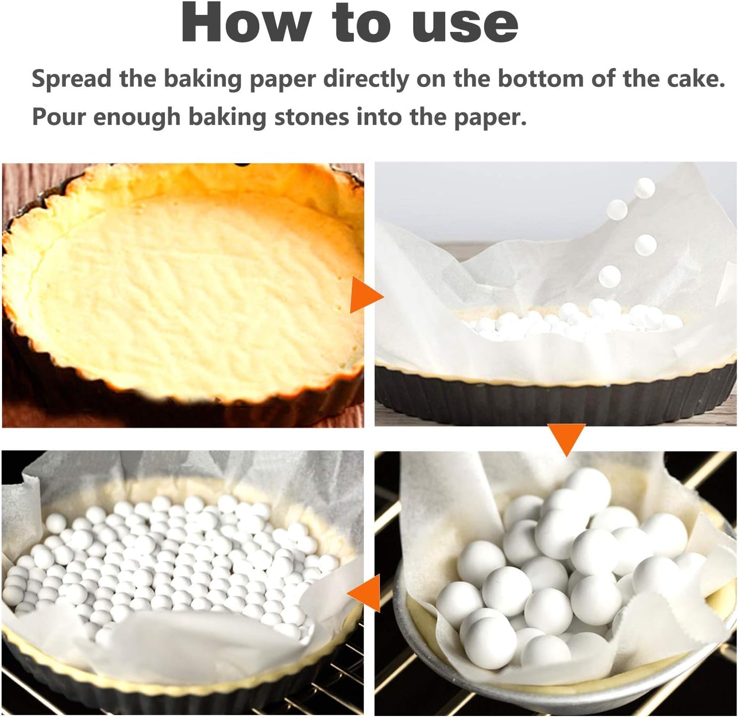 2.2Lb Ceramic Pie Weights Baking Beans Pie Crust Reusable 10mm Weights Natural Ceramic Stoneware with Wheat Straw Container (35 Oz Total) (White)