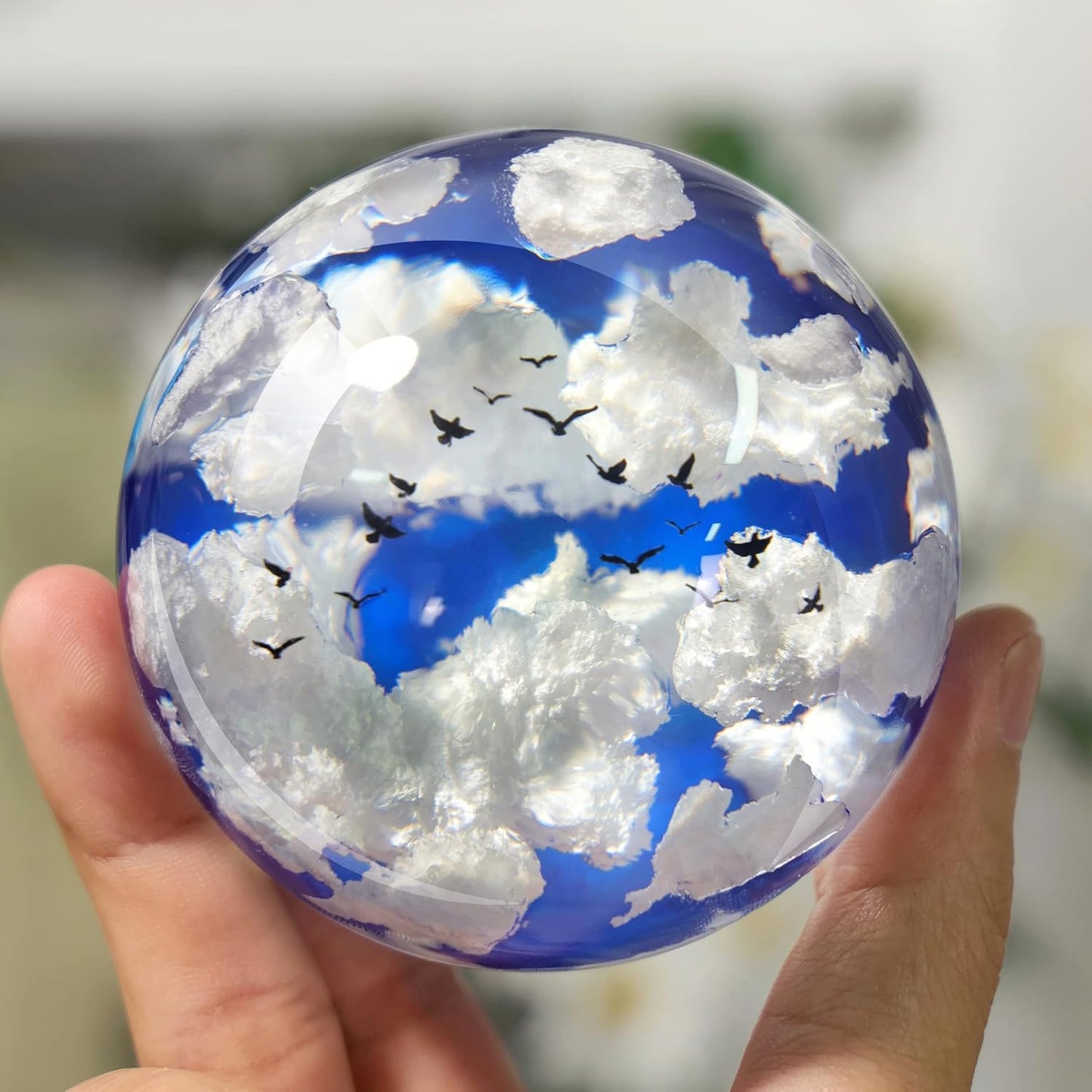 LET'S RESIN 9 Pcs Sphere Silicone Molds for Resin, Upgraded Seamless 3D Sphere Resin Molds Silicone,Large Round Ball Epoxy Resin Molds for Flowers Preservation,Resin Casting, Soap, Candle