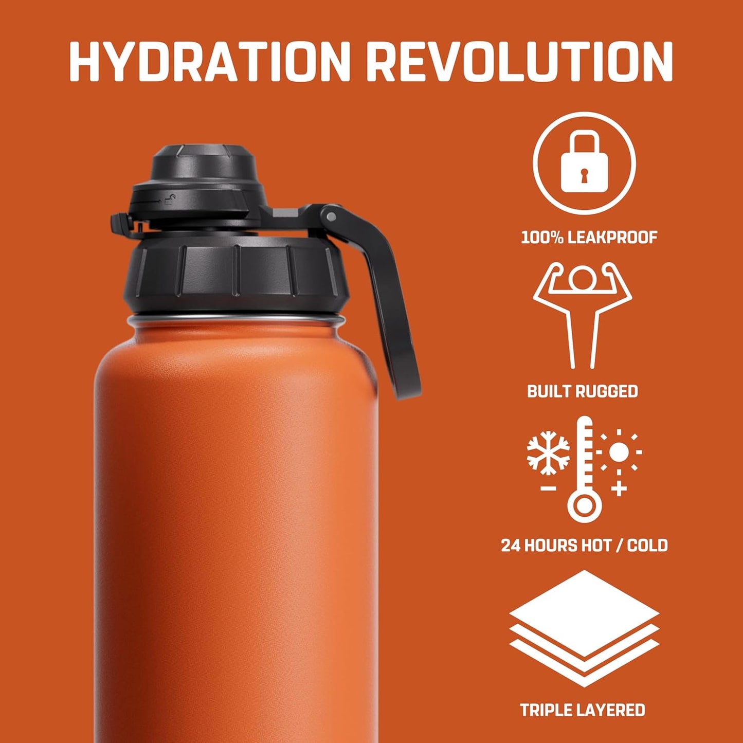 Vessence Tea Infuser Bottle - 32 Oz Insulated Loose Leaf & Fruit Infuser Bottle | Leak Proof with FlowSip Lid