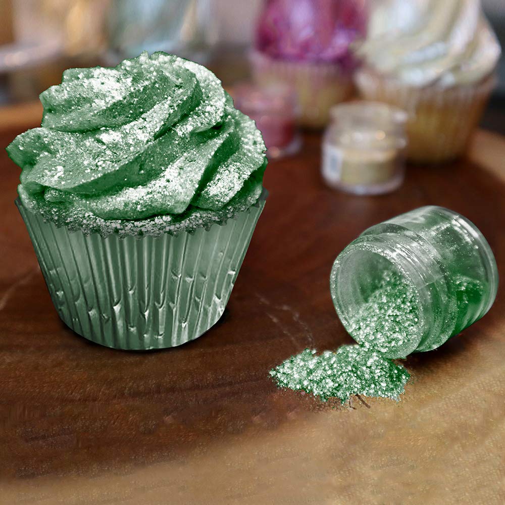 BAKELL Christmas Green Edible Glitter, 45 Grams | TINKER DUST Edible Glitter | KOSHER Certified | 100% Edible Glitter | Cakes, Cupcakes, Cake Pops, Drinks, Dessert Vegan Glitter & Dusts (45g Shaker, Christmas Green)