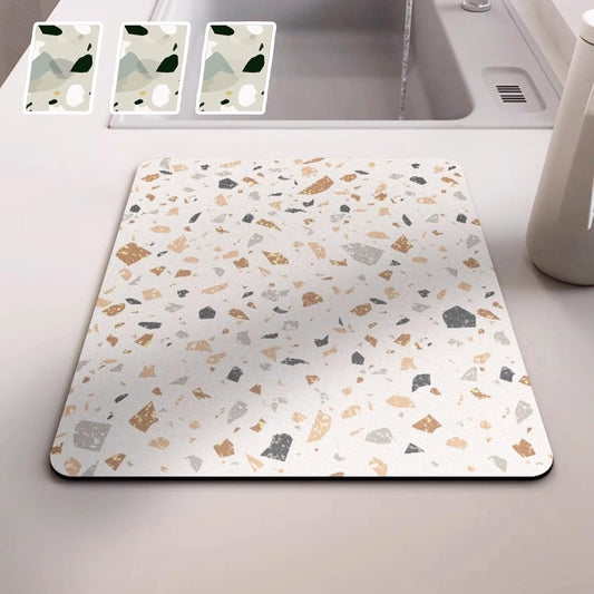 Dish Drying Mat - Absorbent Countertop Mat for Coffee Maker, Expresso Machine, Kitchen Use (04,16''×24'')