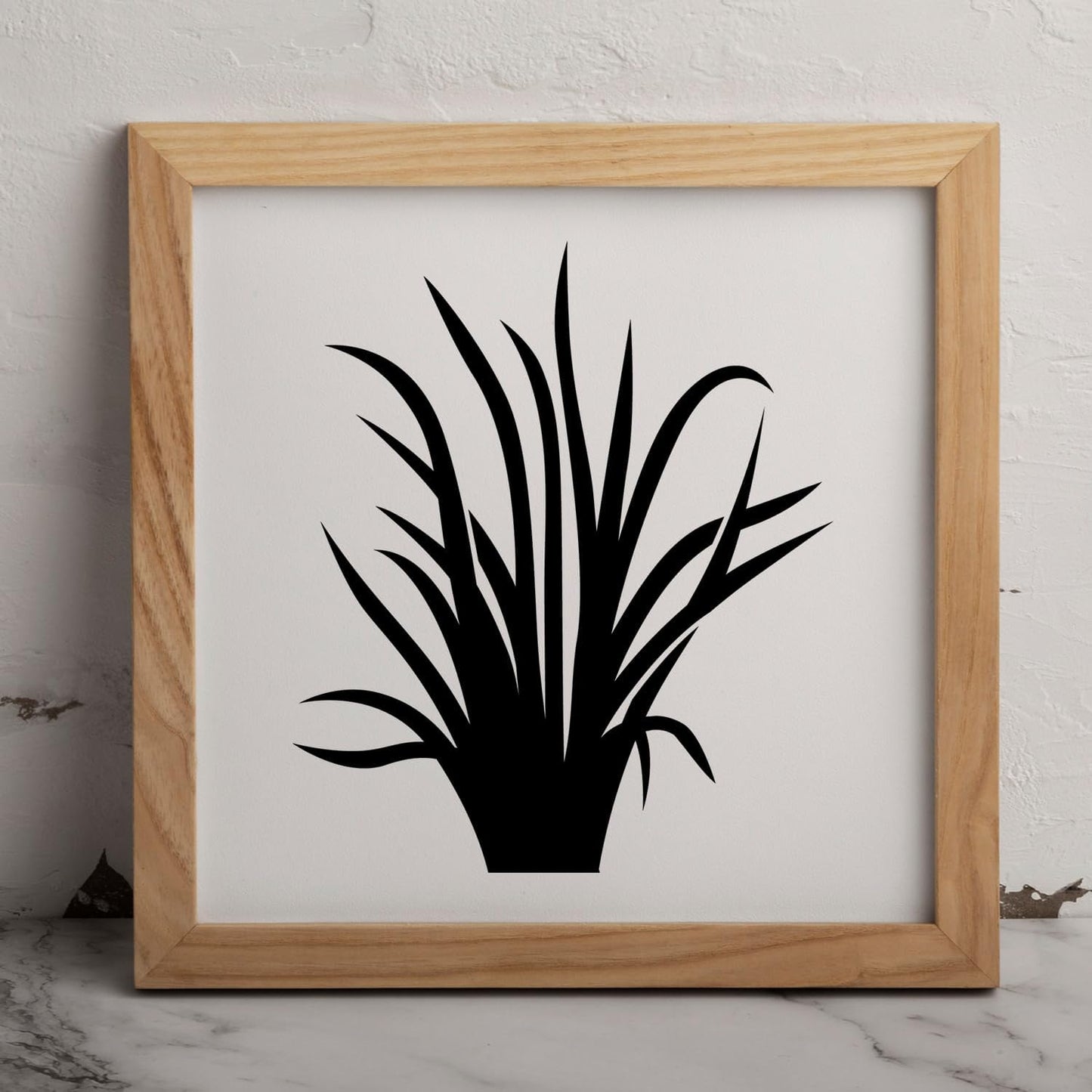 MAGJUCHE Grass Stencil 6 Inches, Reusable Grass Stencil for Painting DIY Crafts Decor