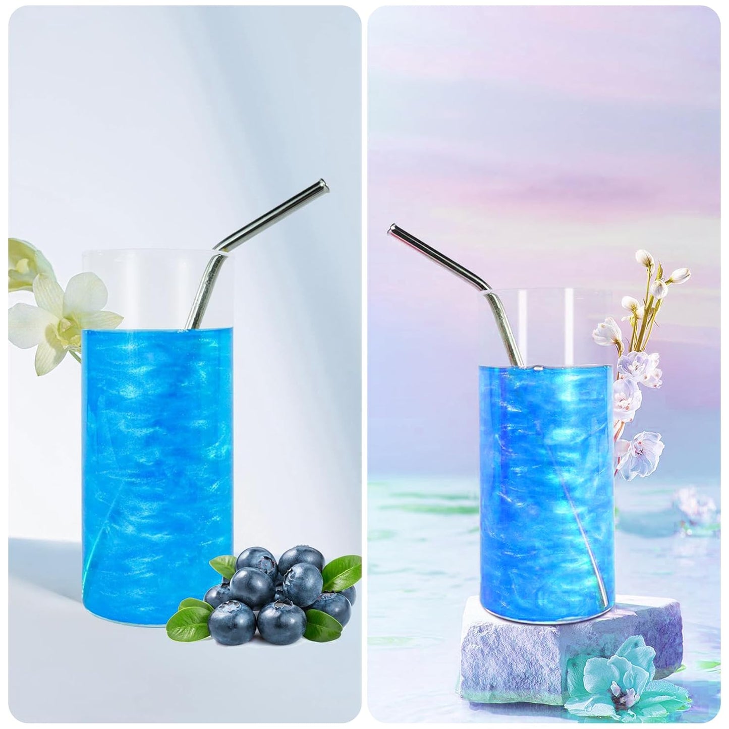 BeePoint Teal Blue Edible Luster Dust 15g - Food Grade, Vibrant Color Shimmer Powdered Dust for Drinks, Cocktails, Cake Decorating, Baking, Chocolates, Candy, Sweets, & Cookies - Vegan & Gluten Free