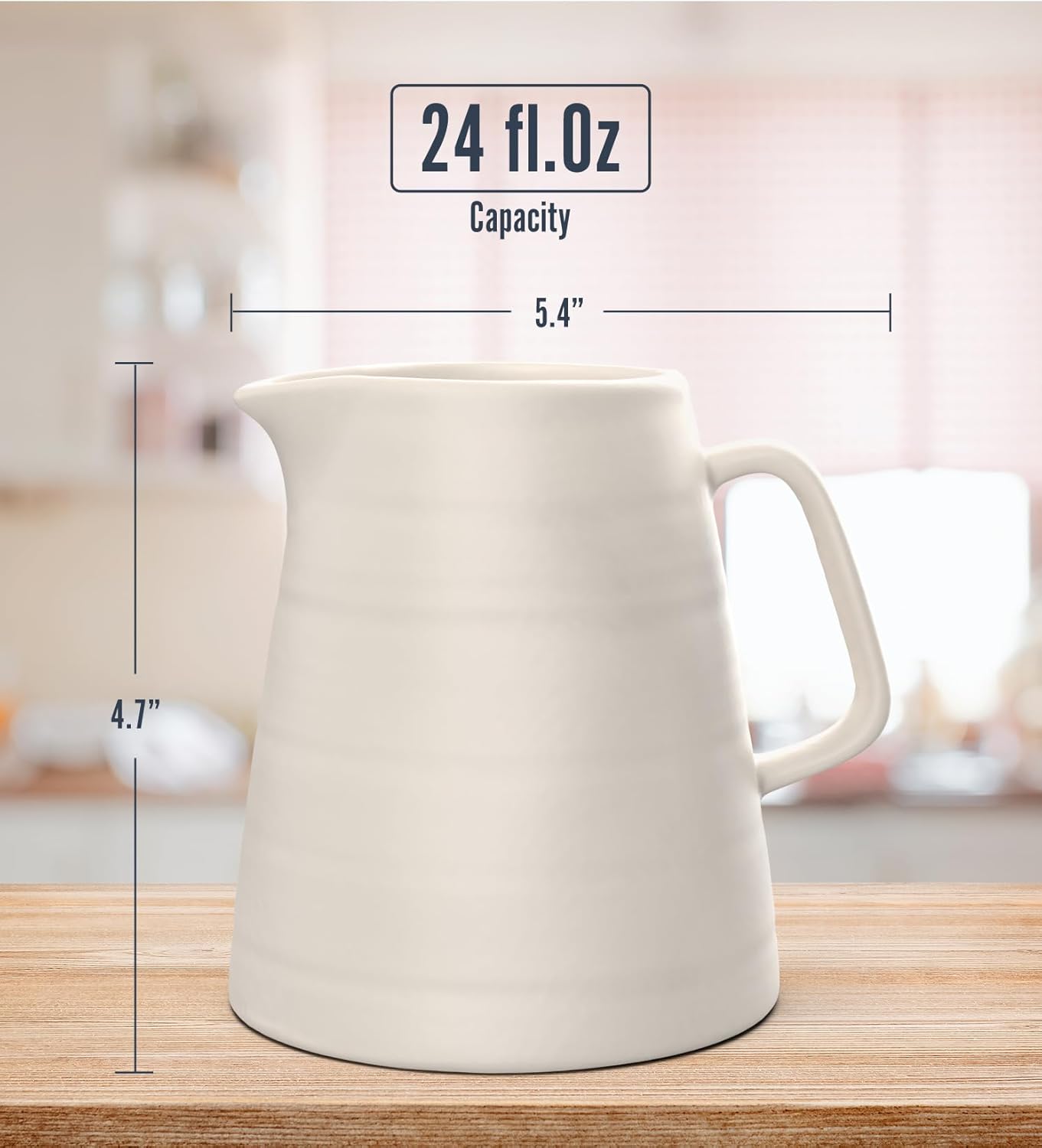 Pour Over Drip Coffee Maker Gift Set with Two Coffee Mugs, Non-Electric Pour Over Coffee Dripper, Easy Manual Brew Maker, Dishwasher and Microwave Safe, Filters not included (Ivory)