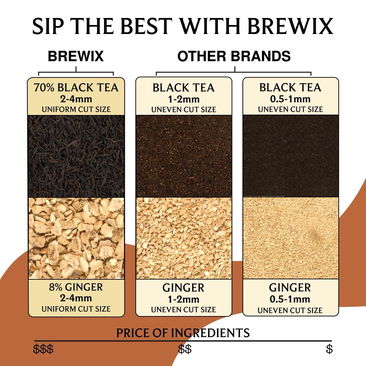 BREWIX, Masala Chai Tea Bags (22 Pyramid Tea Bags) Strong, Robust & Spicy - Pure Ingredients | Black Tea, Cinnamon, Ginger, Black Pepper, Cardamom & Cloves, Packed in Resealable Ziplock Pouch