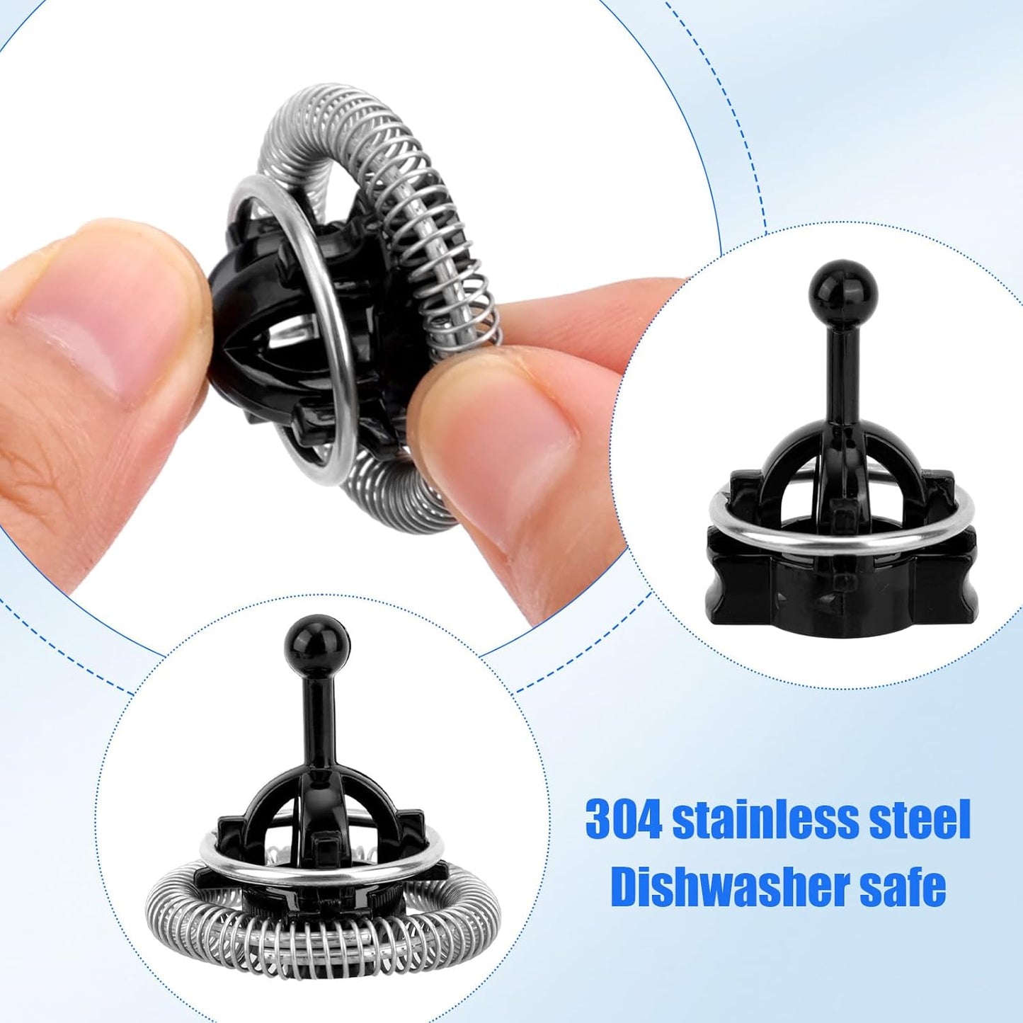 4pcs Milk Frother Replacement Parts for Nespresso, Replacement Whisks & Spring Rings Set Milk Frother Whisk Accessories Compatible with Nespresso Aeroccino 3/4/Plus