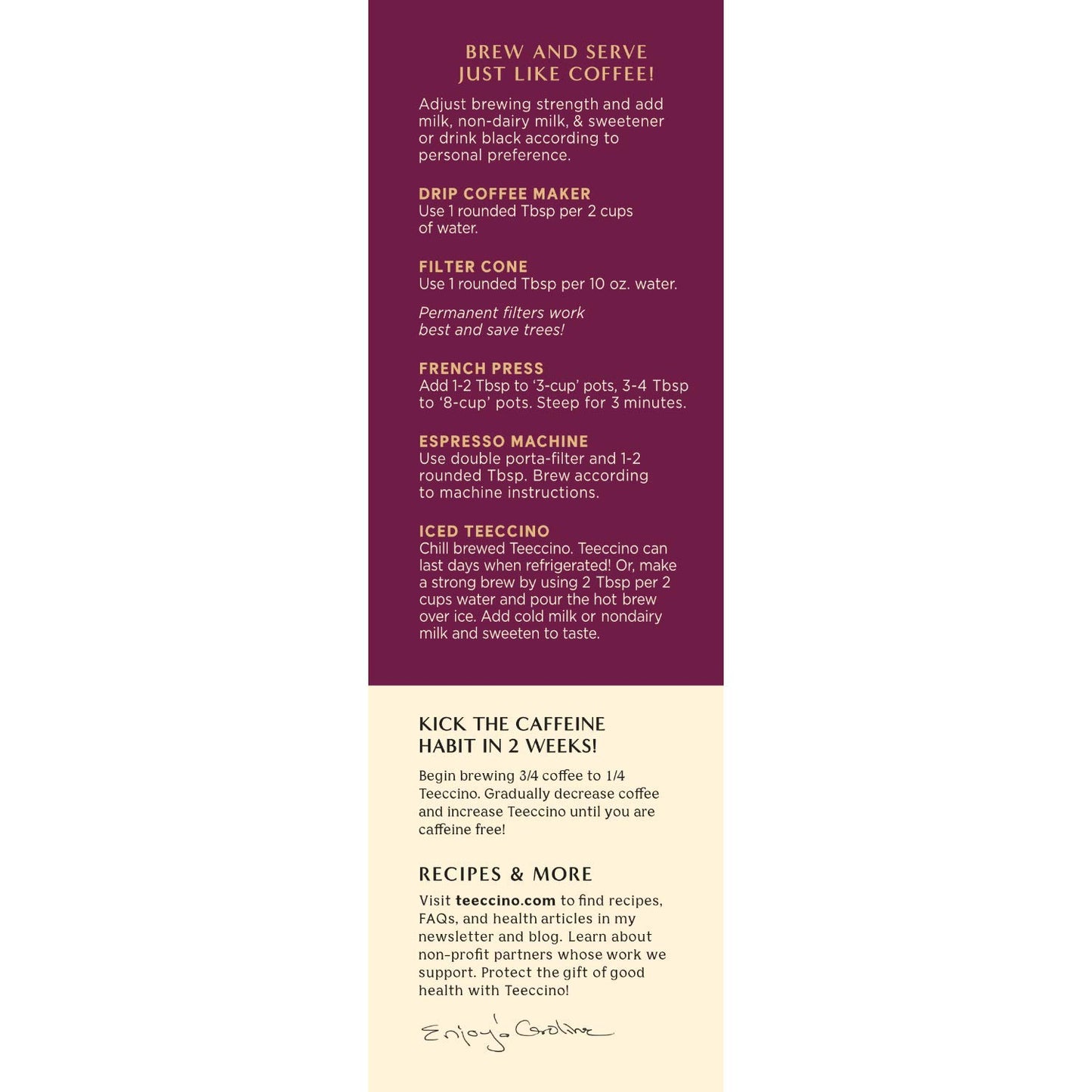 Teeccino Almond Amaretto Chicory Coffee Alternative - 11 Ounce - Ground Herbal Coffee That’s Prebiotic, Caffeine Free & Acid Free, Medium Roast