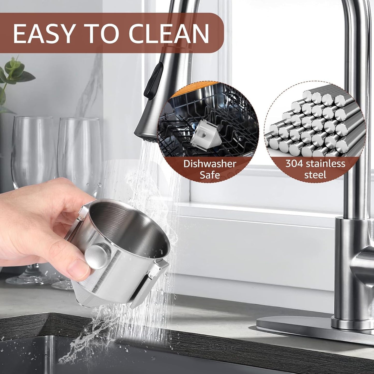 Pour Over Coffee Dripper Stainless Steel Coffee Filter Pour Over Coffee Maker Collapsible Coffee Dripper Cup Cone Filter for Travel Camping (Stainless Steel)