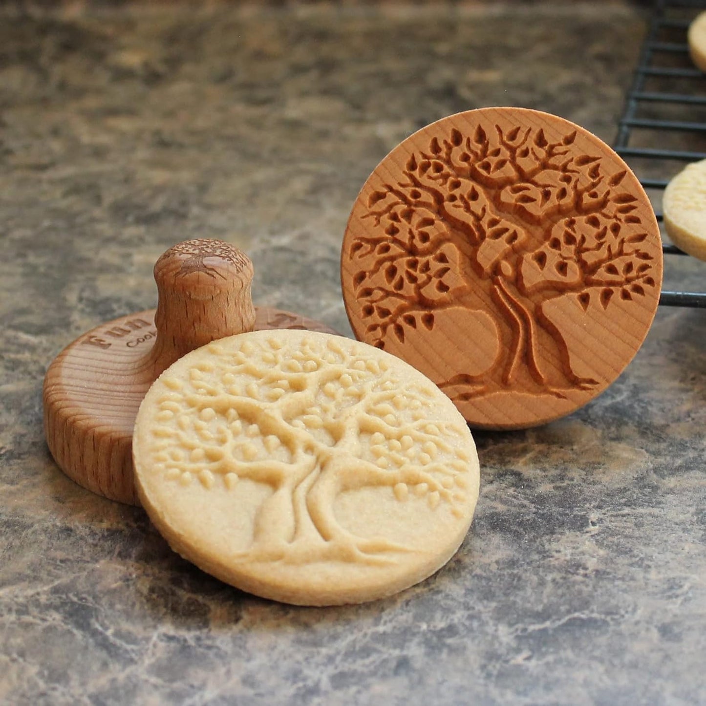 Wood Cookie Stamp, 2.5 Inch (Old Tree CS-005)