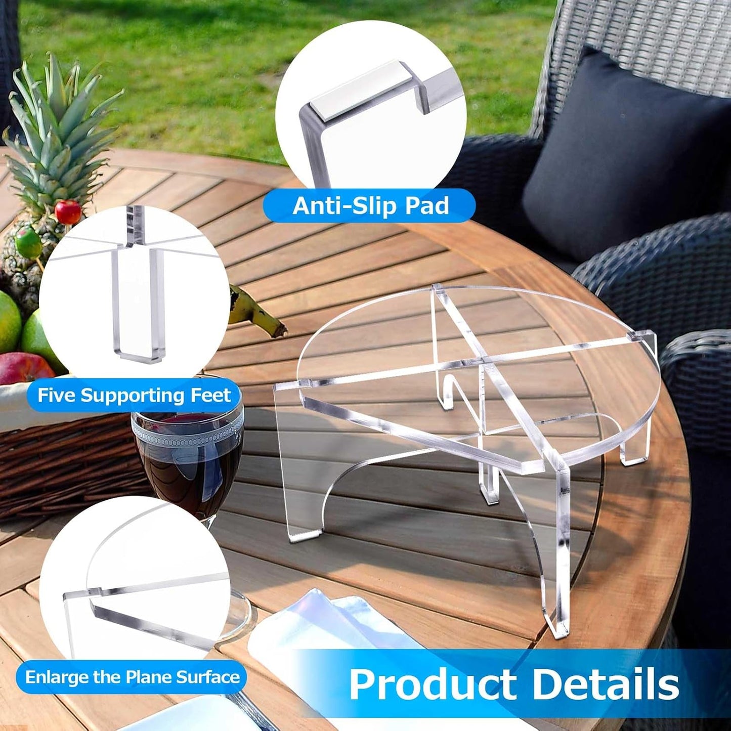 Acrylic Beverage Dispenser Stand Only, Fit Max 8.7 Inch Glass Drink Dispenser and Water Jug Holder, Plant Stand, Cake Display Stand for Parties and Catering Events