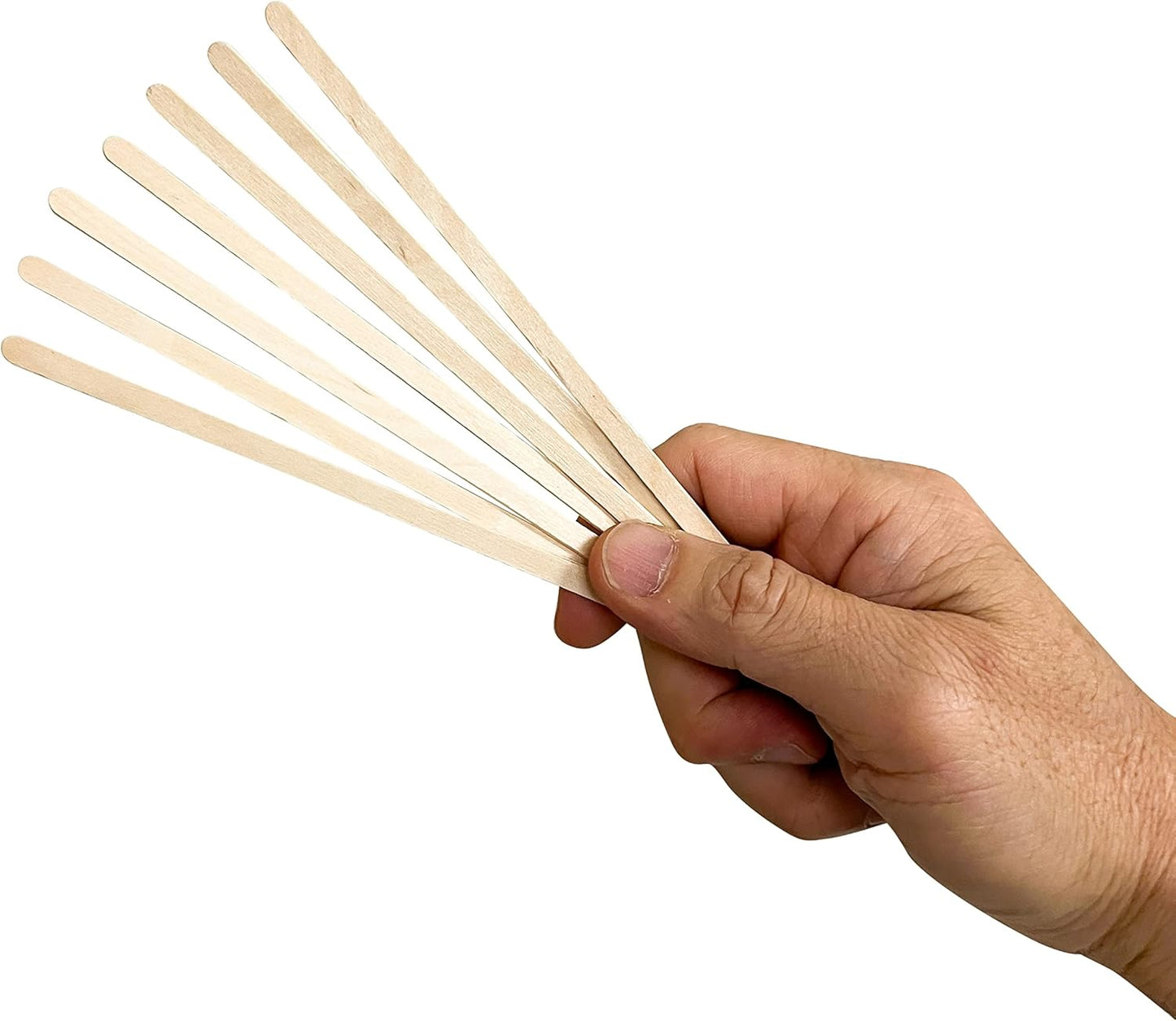 1000 Count | KingSeal Natural Birch Wood Coffee Beverage Stirrers, Stir Sticks, Waxing Sticks, 7.5 Inches, Round End, Eco-Friendly - 2 Packs x 500 Stirrers