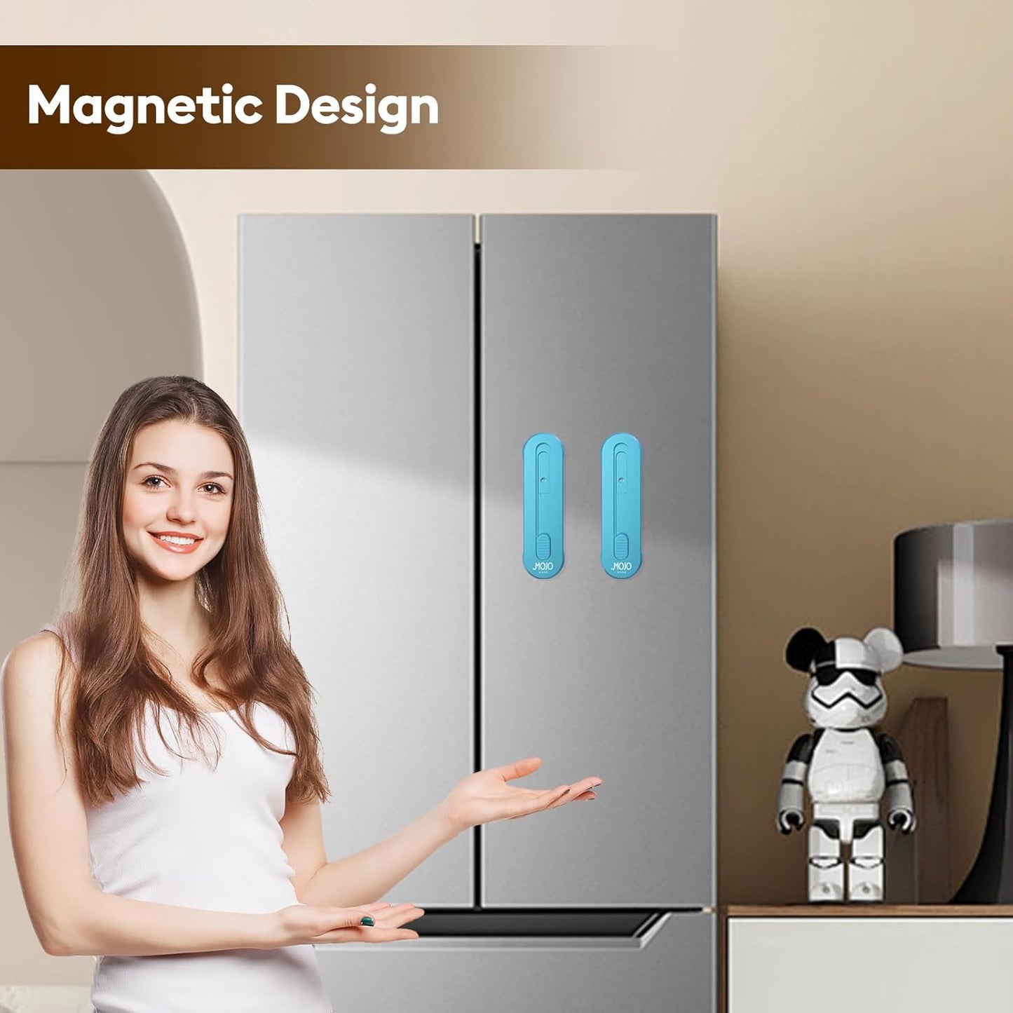 Bread lame for Dough, Magnetic & Reusable Bread Lame Dough Scoring Tool, Anti-Slip Handle with Long Retractable Razor blades, Sourdough Scoring tool for Bread Making (Blue)