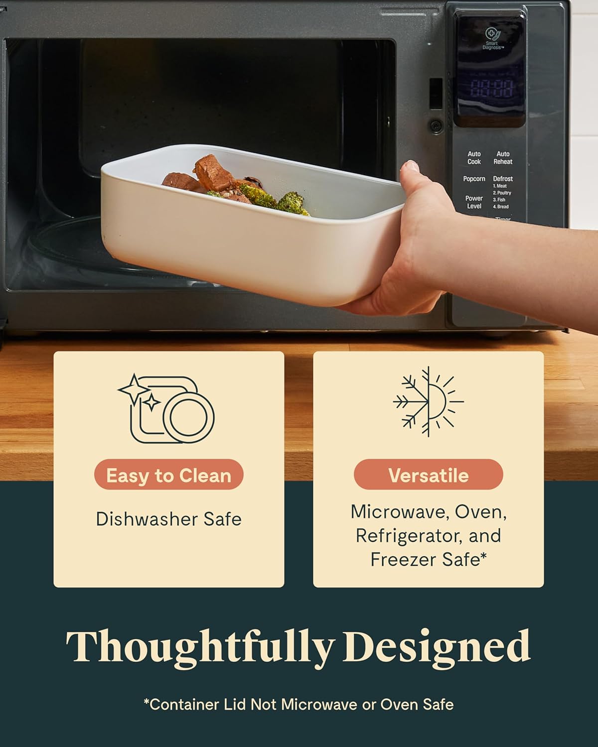 Caraway 6pc Glass Food Storage Set – 6.6 Cup Food Containers (6) - Ceramic Coated - Non Toxic, Non Stick with Lids - Microwave Safe - Perracotta