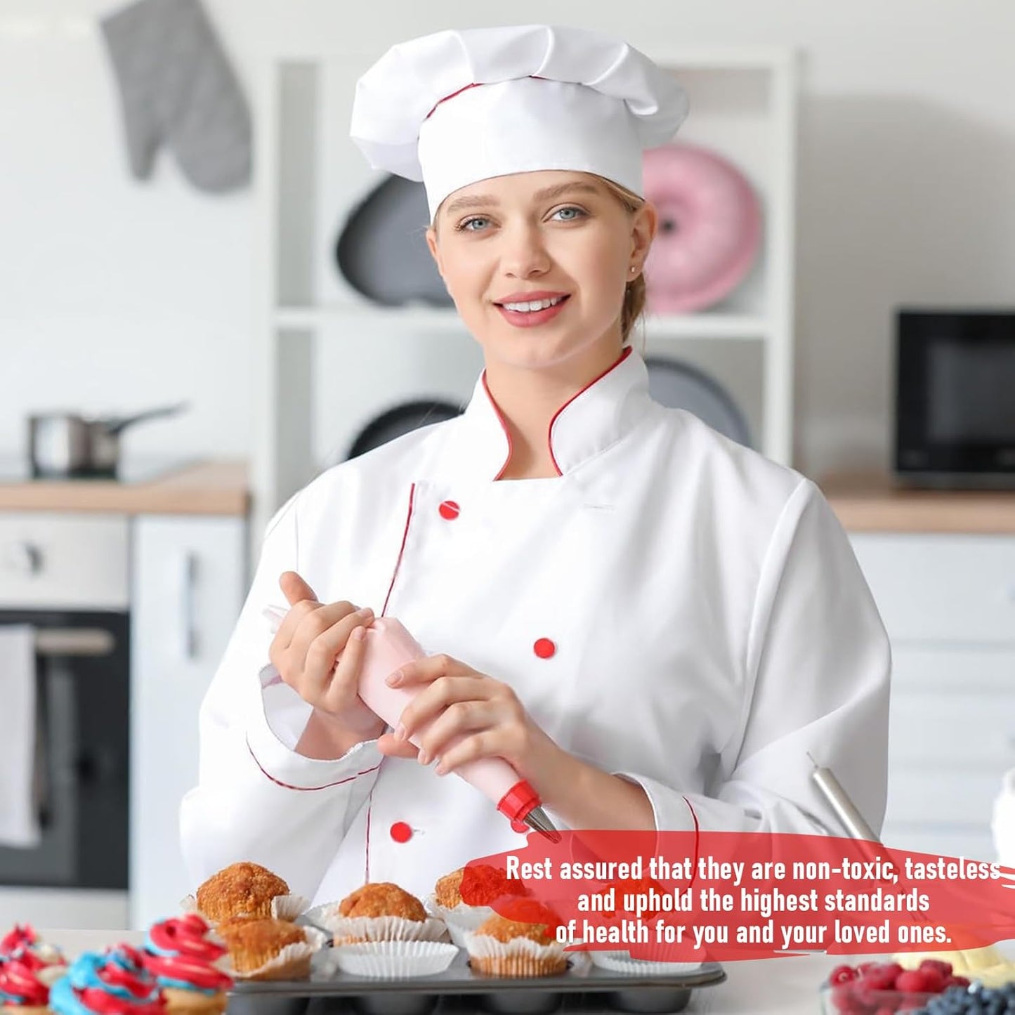 24 Inch Large Piping Bags,100 Pack Icing Bags Disposable Pastry Bag,Thick Non-Slip & Anti-Burst Icing Piping Pastry Bag For Frosting Decorating Dessert Cake Cupcake Cookie