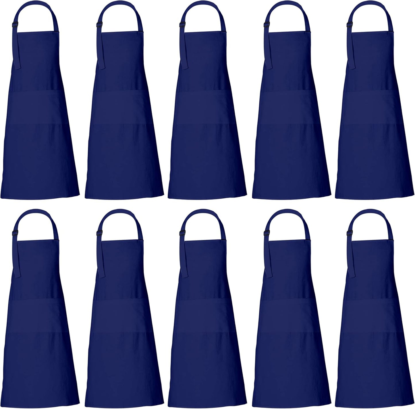 RAJRANG 100% Cotton Cooking Apron with 3 Pockets Kitchen Chef BBQ Adjustable Bib Aprons for Women Men