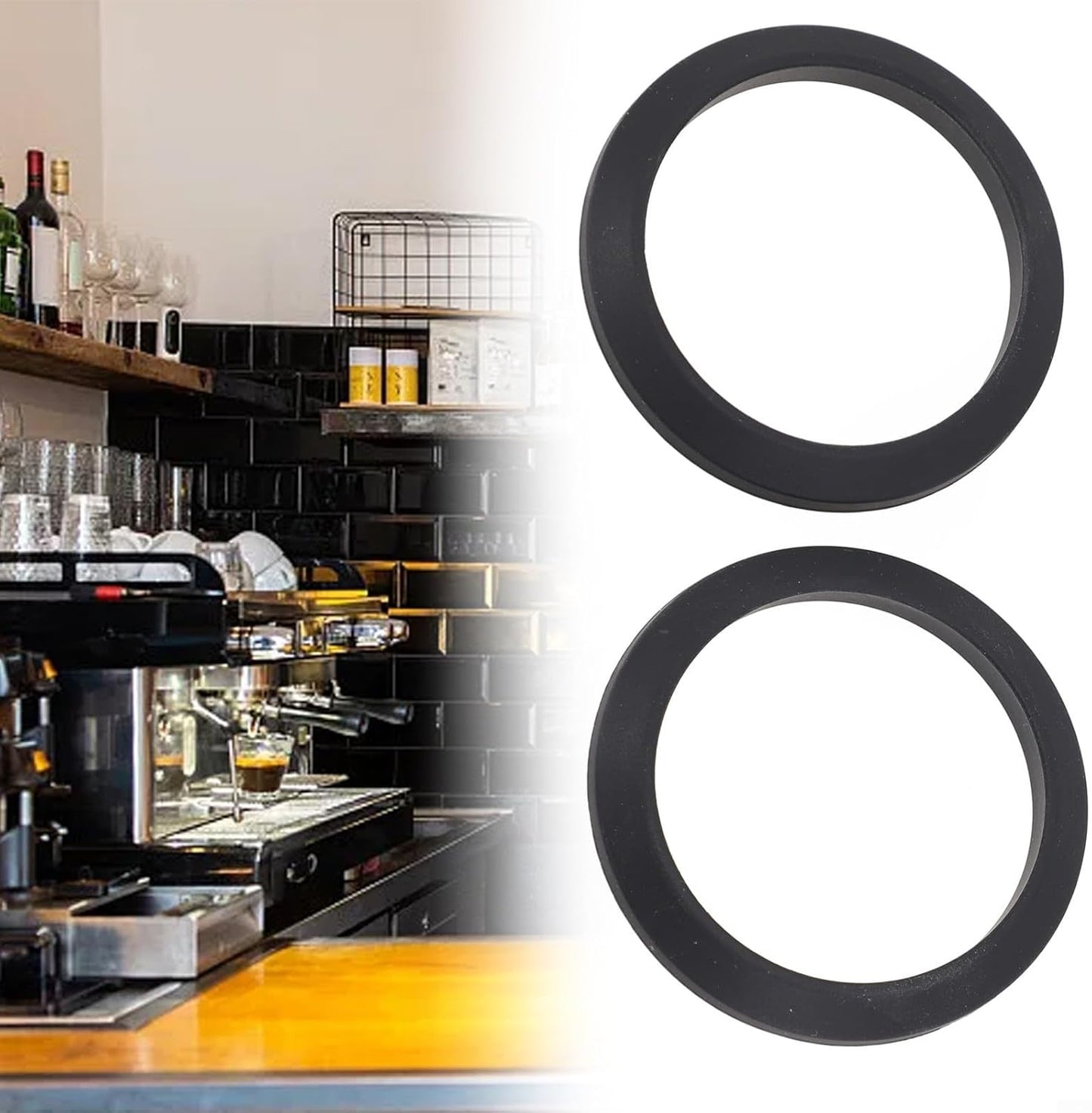 Silicone Brewing Group Seal For Nuova SIMONELLI APPIA 1/2/Life Espresso Machines, Coffee Machine Replacement Gasket(2PCS)